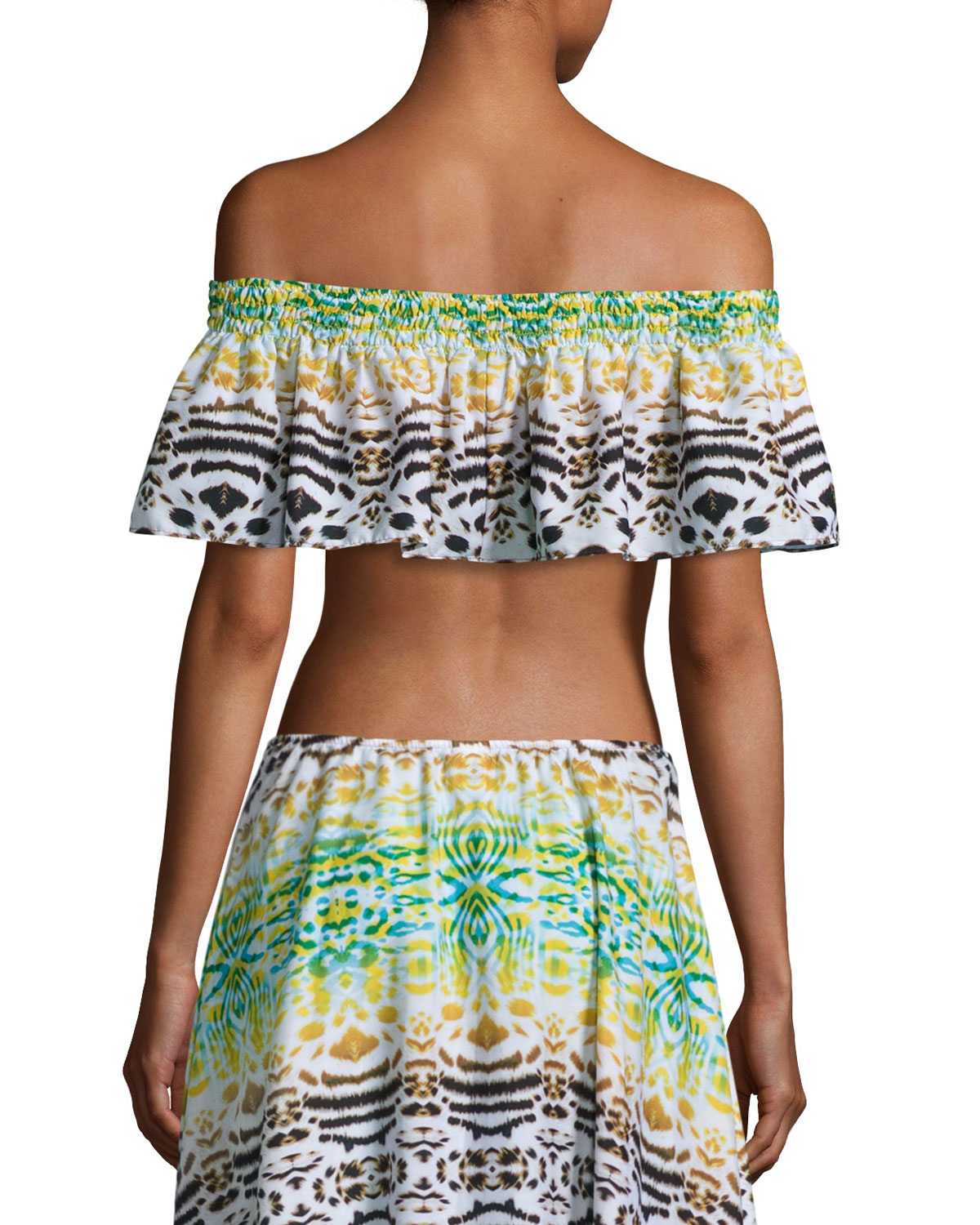 Bengal Shore Smocked Crop Top, Multi