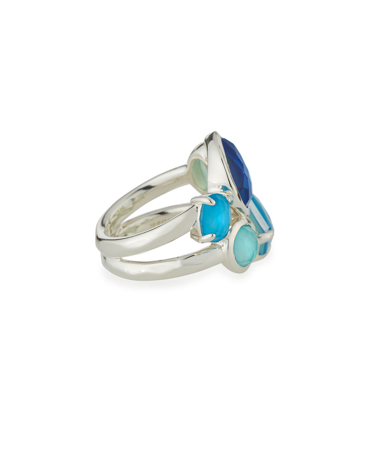 925 Rock Candy Multi-Stone Ring in Blue Star, Size 7