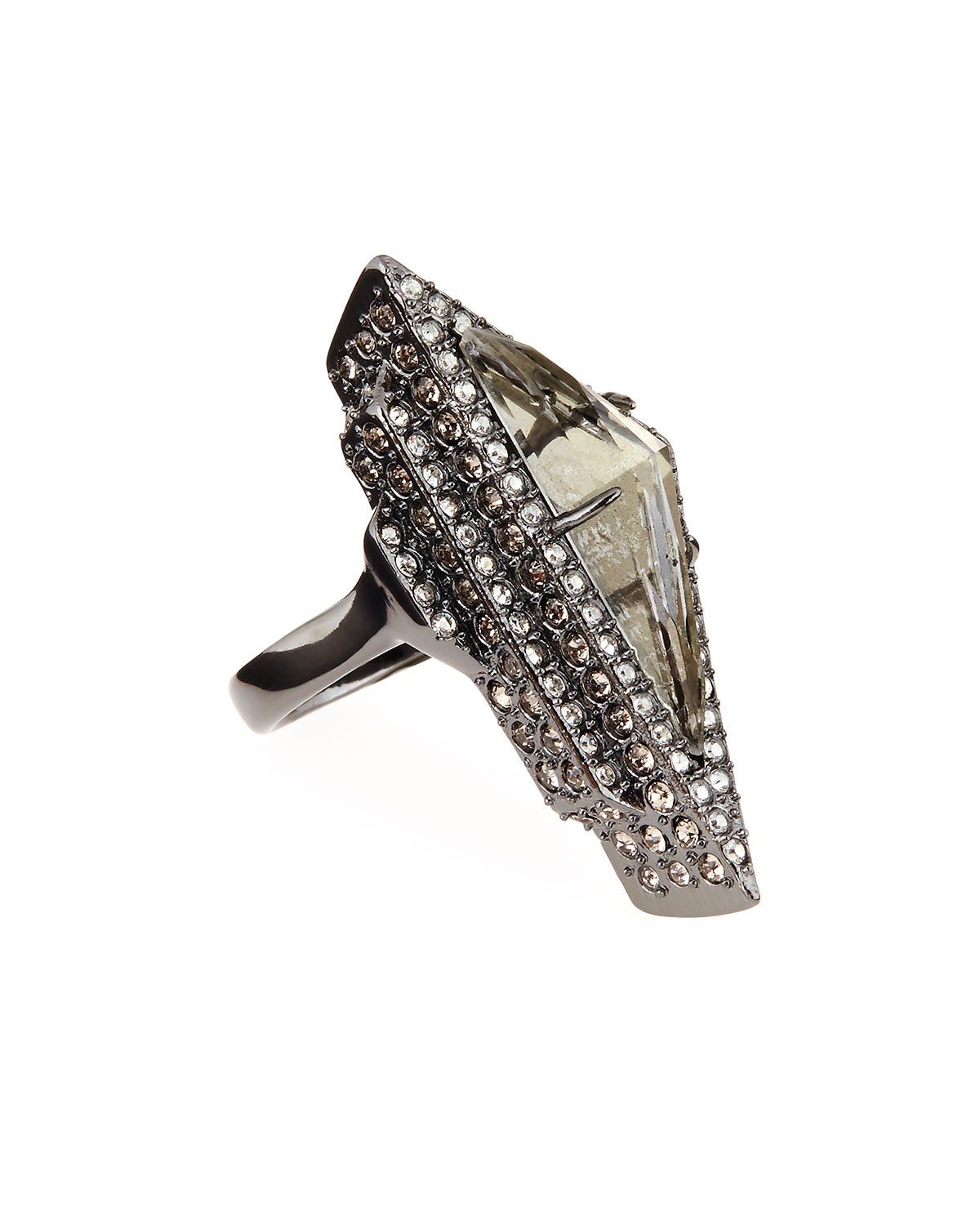 Pavé Crystal Pyramid Ring