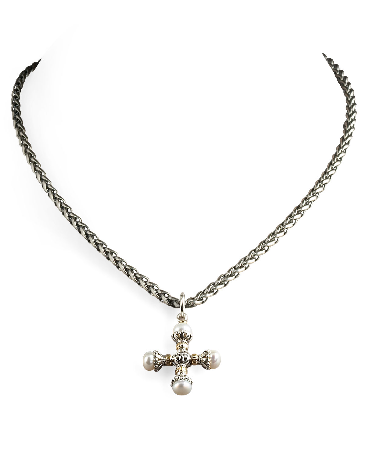 Pearl Maltese Cross Pendant