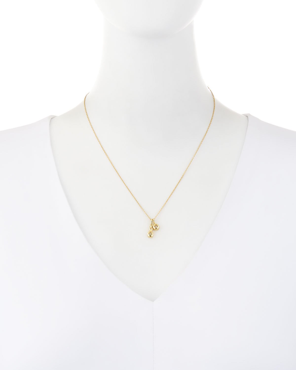 Forevermark 18K Yellow Gold Four-Diamond Pendant Necklace