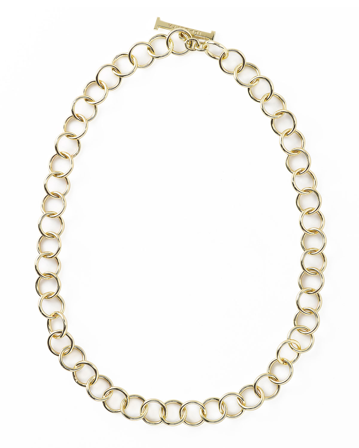 18K Glamazon Round Link Necklace, 17"