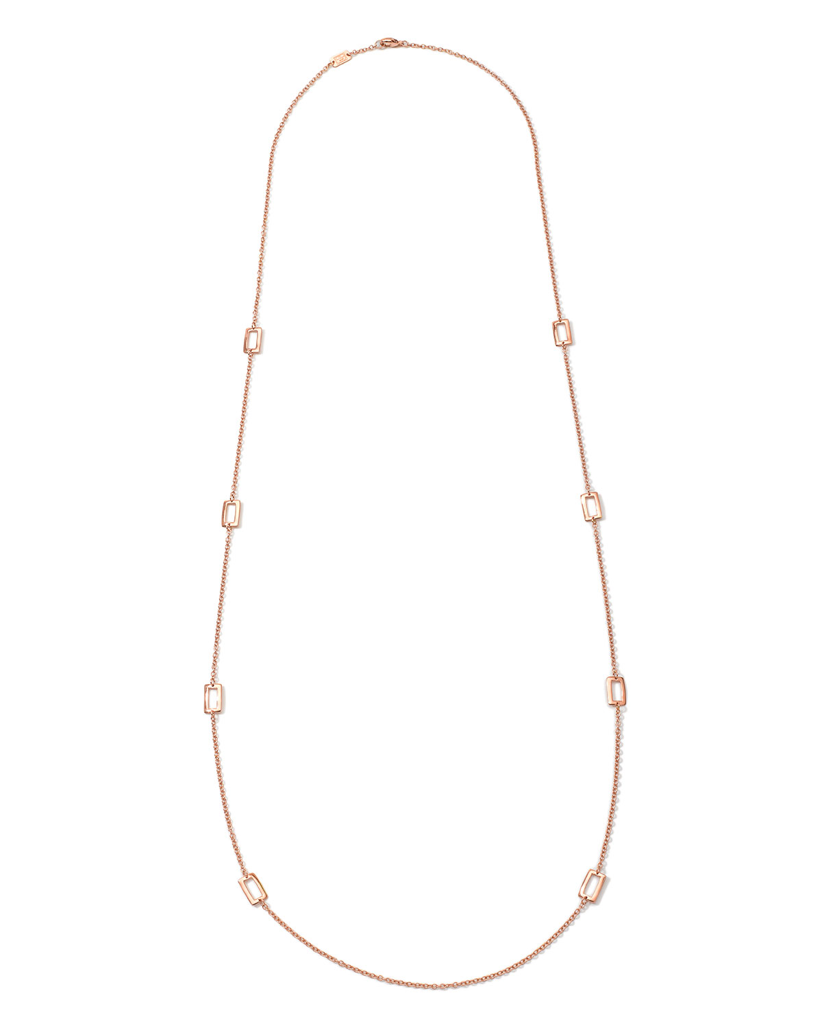 18K Rose Gold Glamazon Windowpane Necklace, 40"