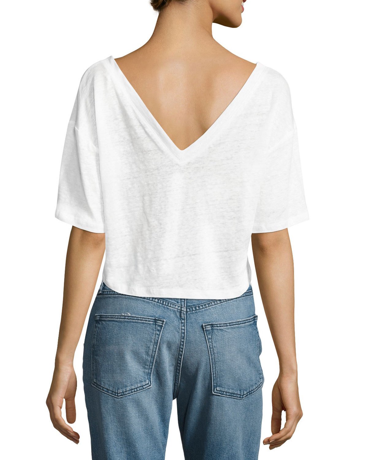 Connor Cropped Boxy Linen Tee