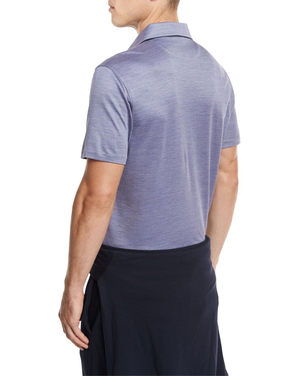 Textured Polo Shirt, Light Purple