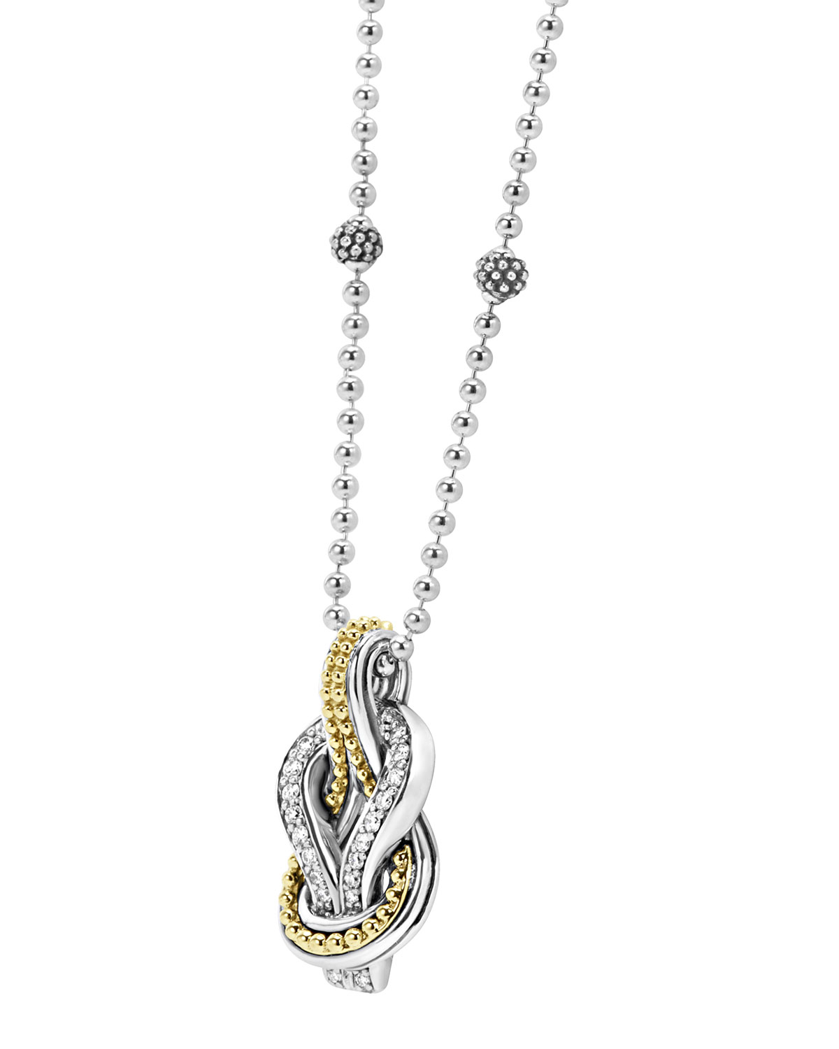 Newport 18K Gold Diamond Rope Pendant Necklace