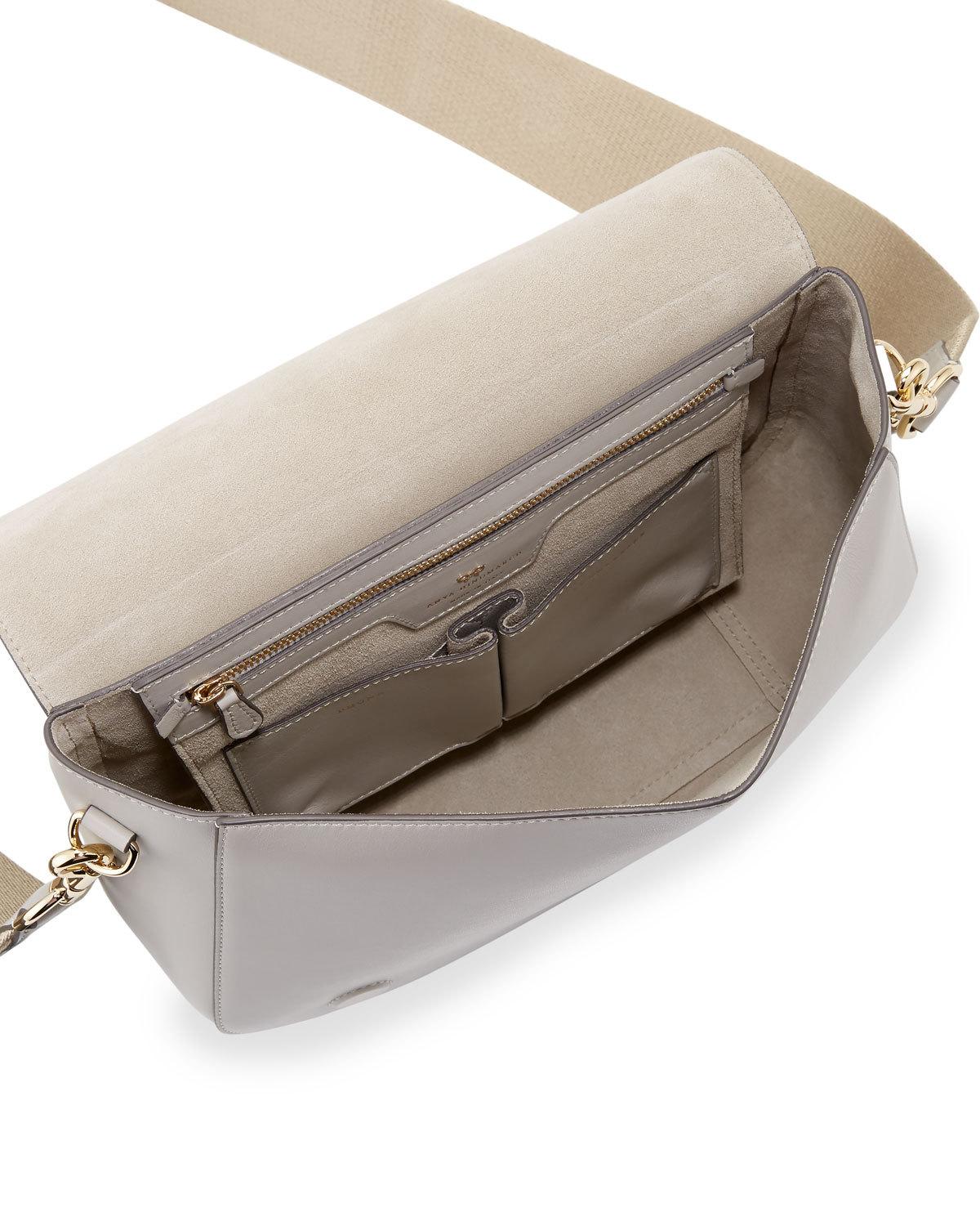 Ebury Satchel Smiley Shoulder Bag, Light Gray