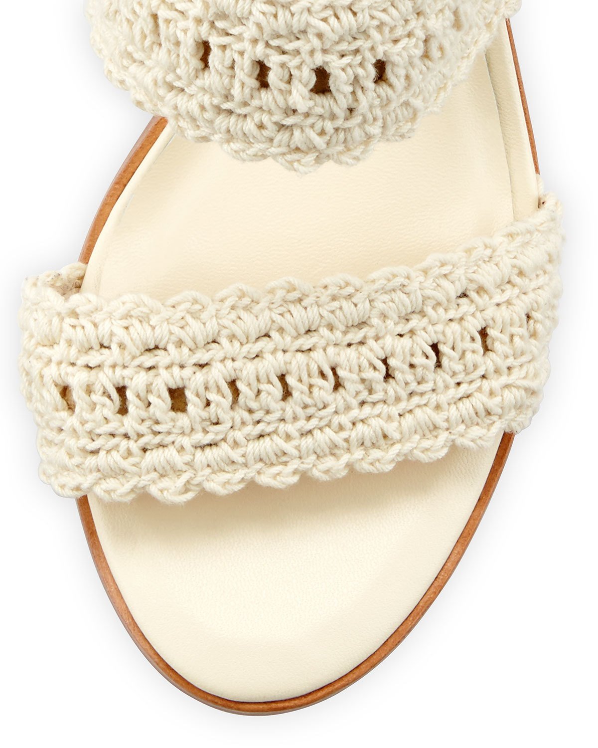Moxie Crochet Tassel Sandal, Ivory