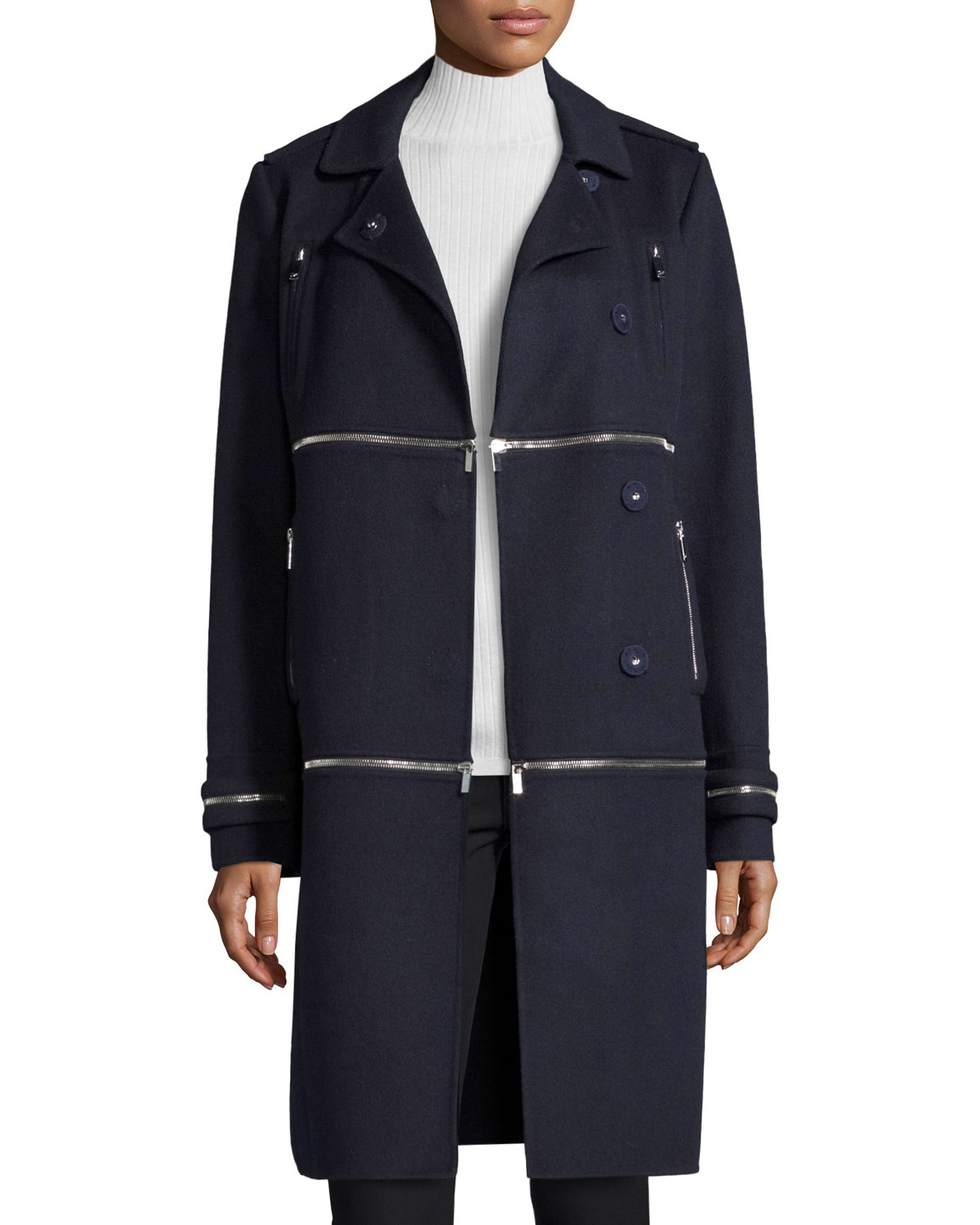 1, 2, 3 Asymmetric Convertible Coat, Royal Navy