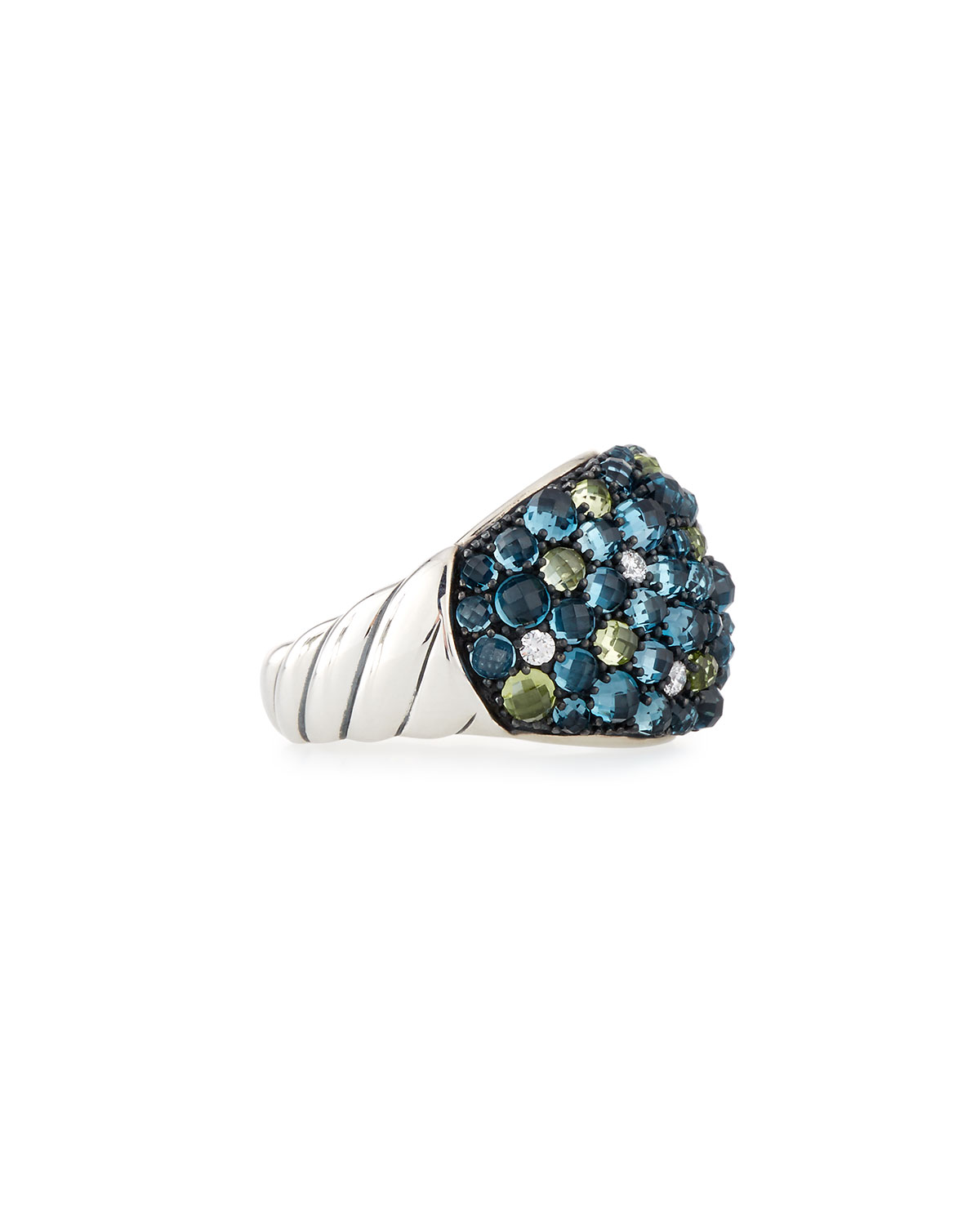 Osetra Mosaic Dome Ring with Diamonds