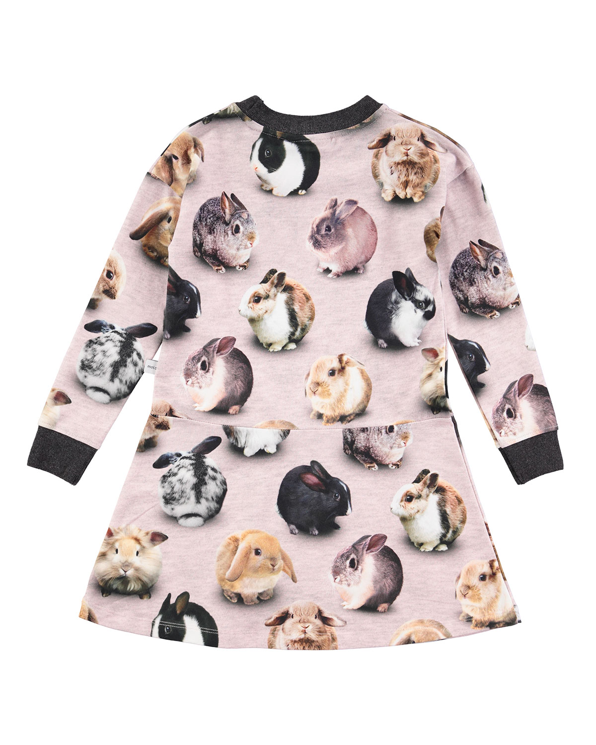 Conny Long-Sleeve Jersey Bunny Dots Dress, Pink, Size 2-12