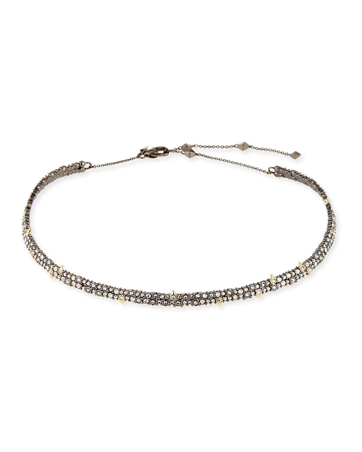 Crystal Spike Choker Necklace