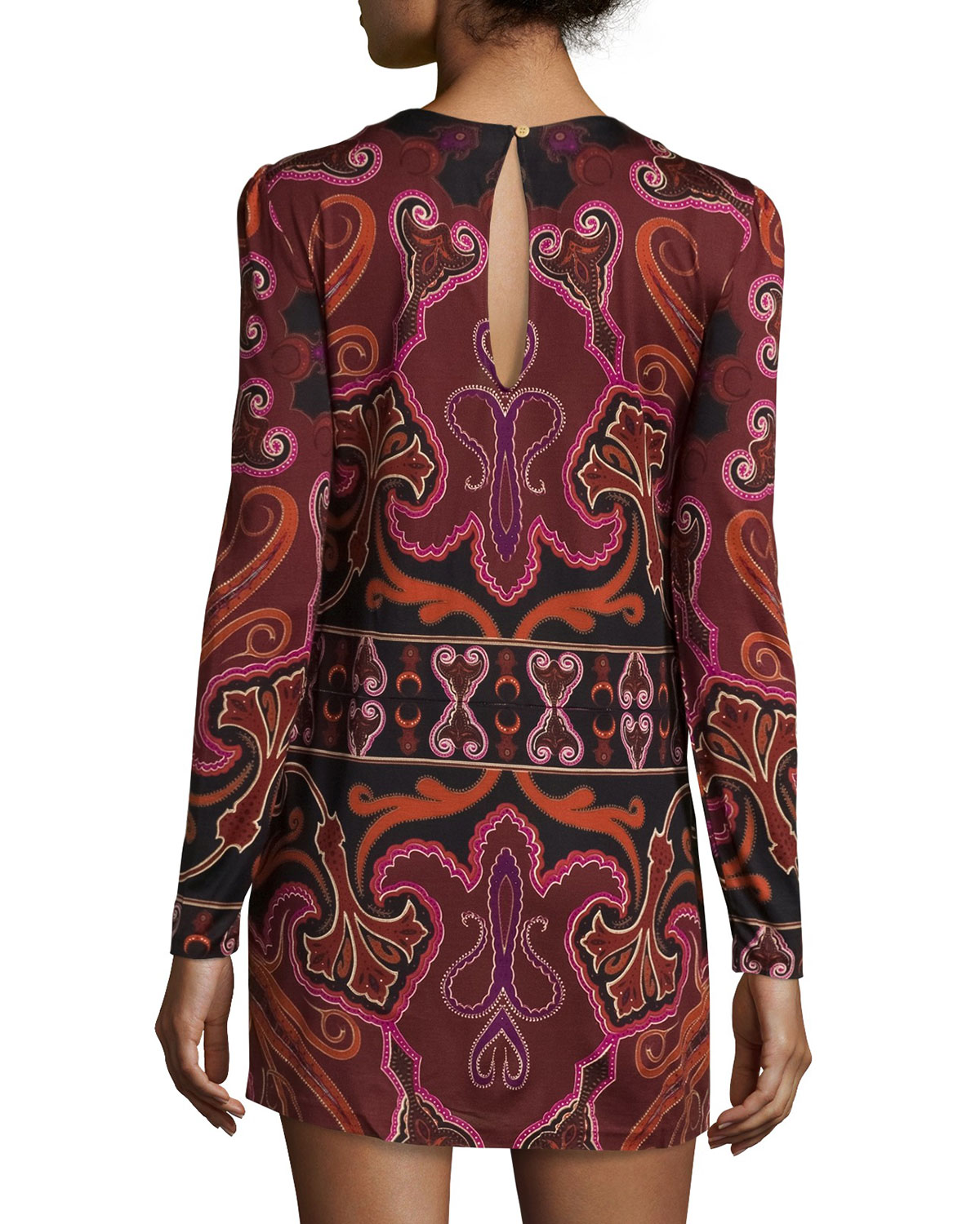 Magnus Paisley Silk-Jersey Minidress