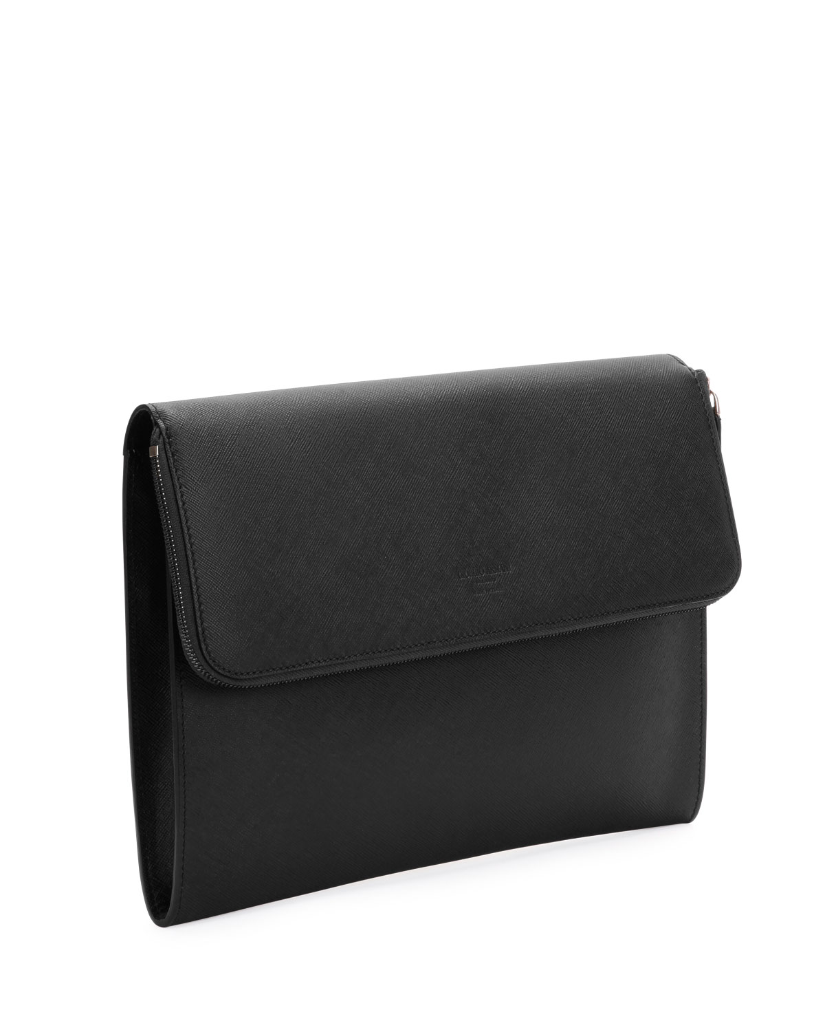 Leather Portfolio Case, Black