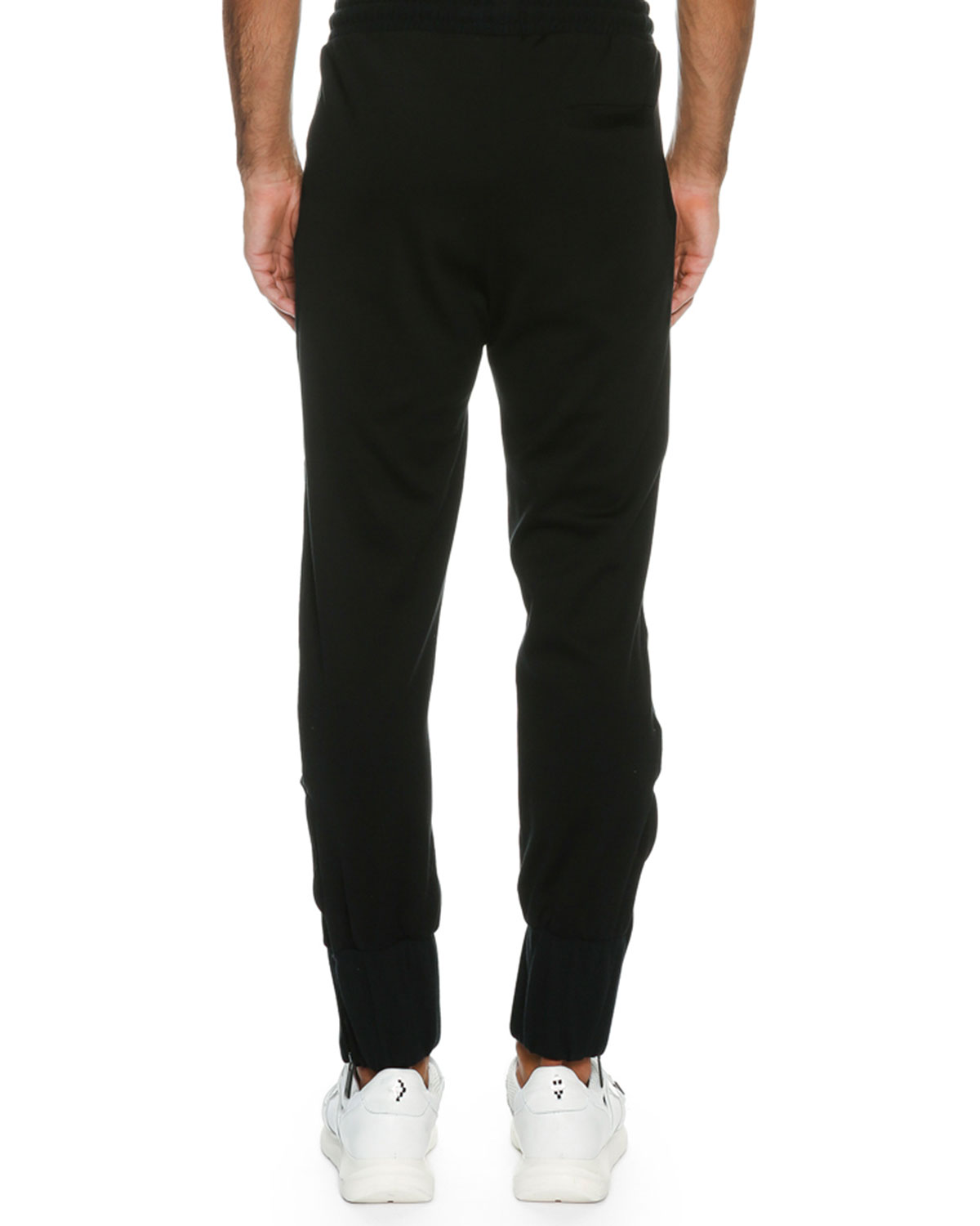 French Terry Jogger Pants, Black
