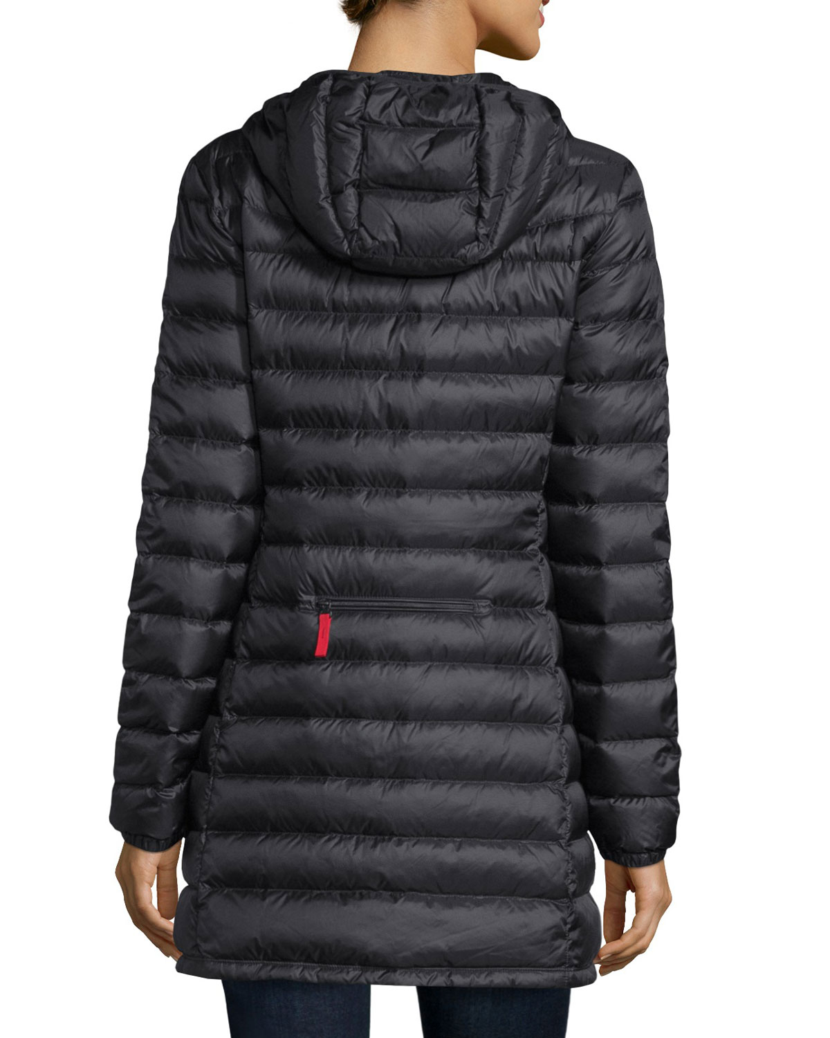 Hooded Lightweight Down Jacket, Black