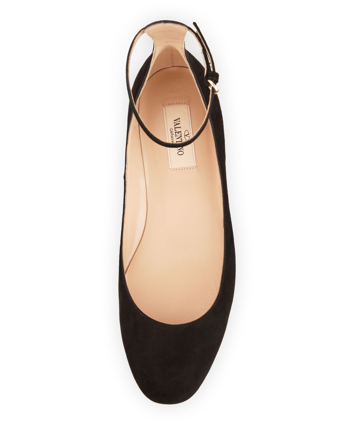 Tan-Go Suede Ballerina Flat, Black