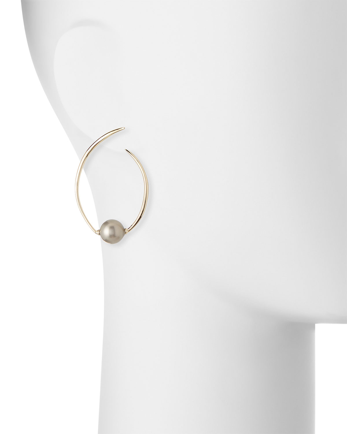 Coiled Pearly Hoop Earrings