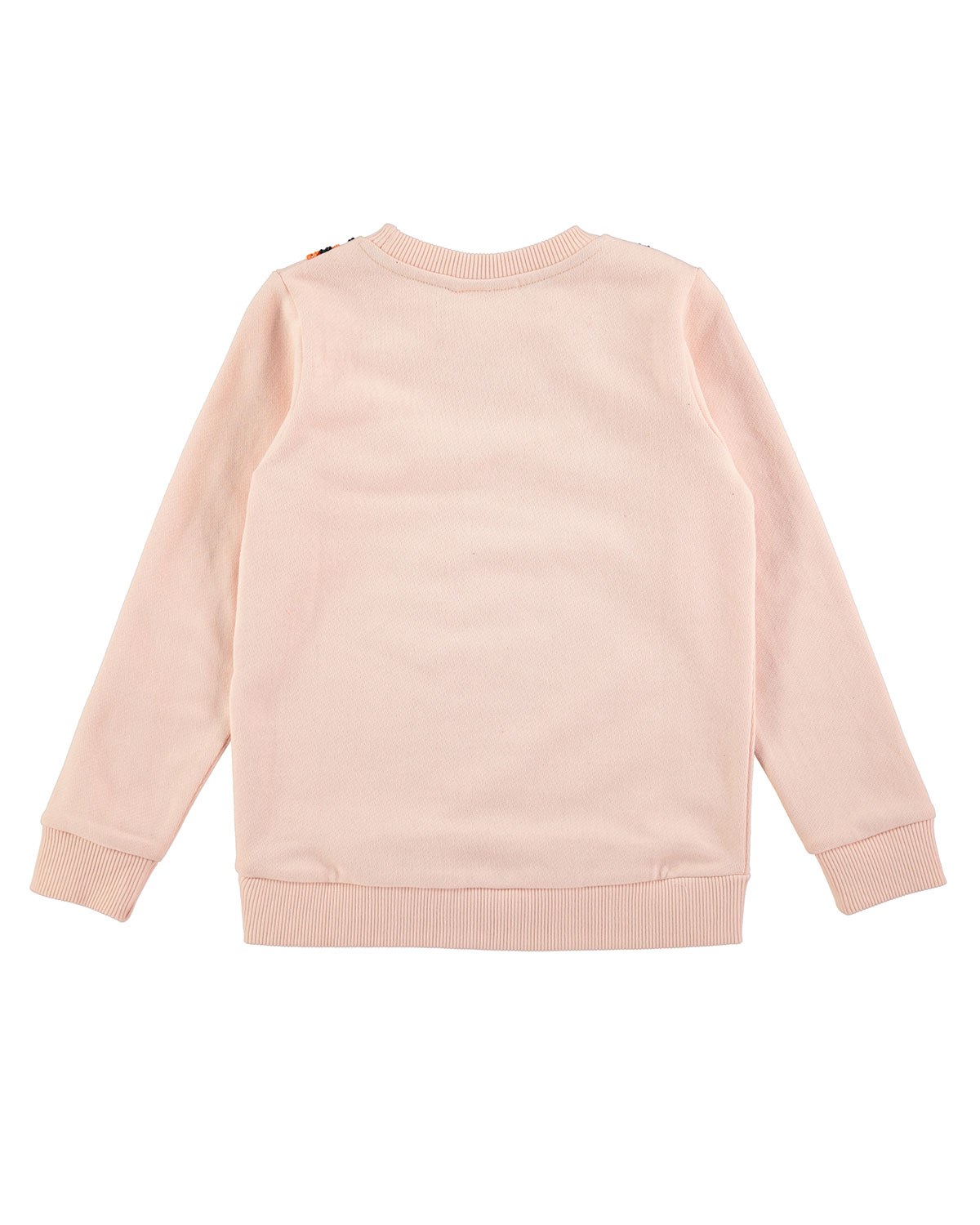 Maya Crochet Crewneck Pullover Sweatshirt, Pink, Size 4-14