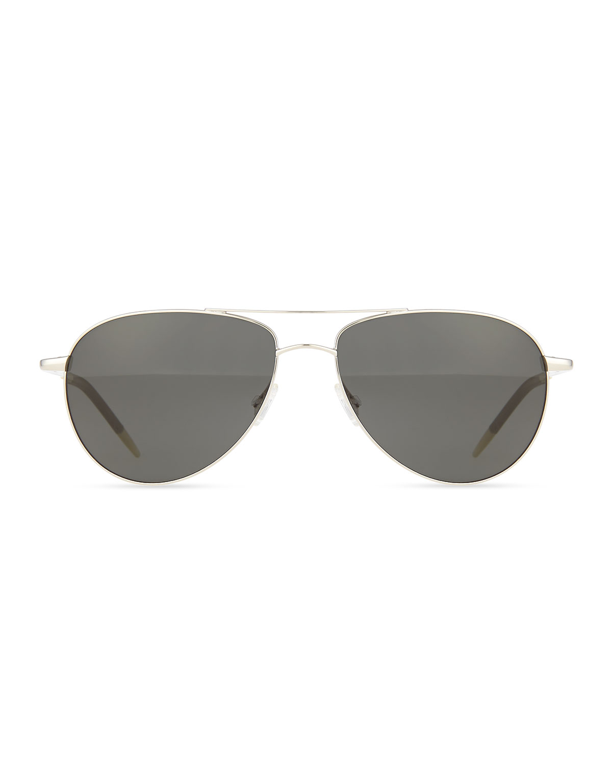 Benedict Basic Polarized Aviators, Silver/Gray