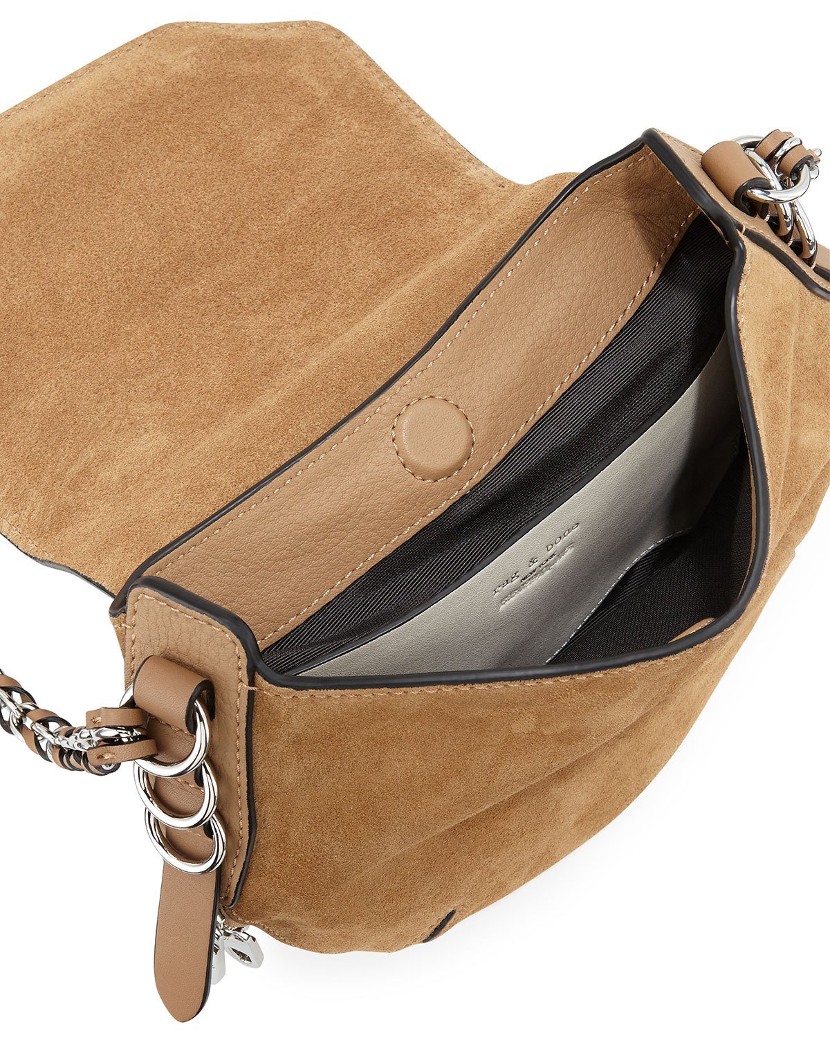 Bradbury Mini Flap-Top Saddle Bag, Camel