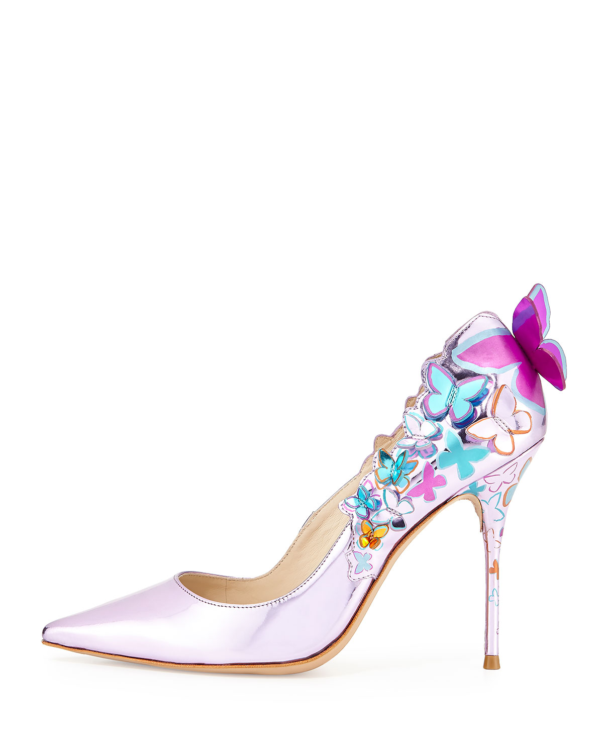 Harmony Metallic 3D Butterfly Pump, Rosa