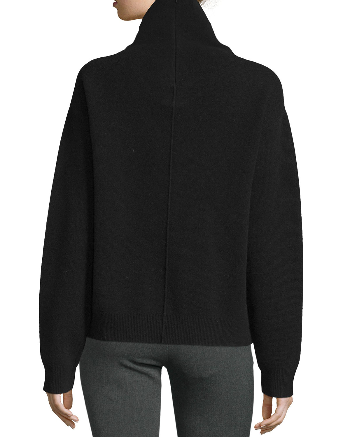 Wool Turtleneck Sweater, Black