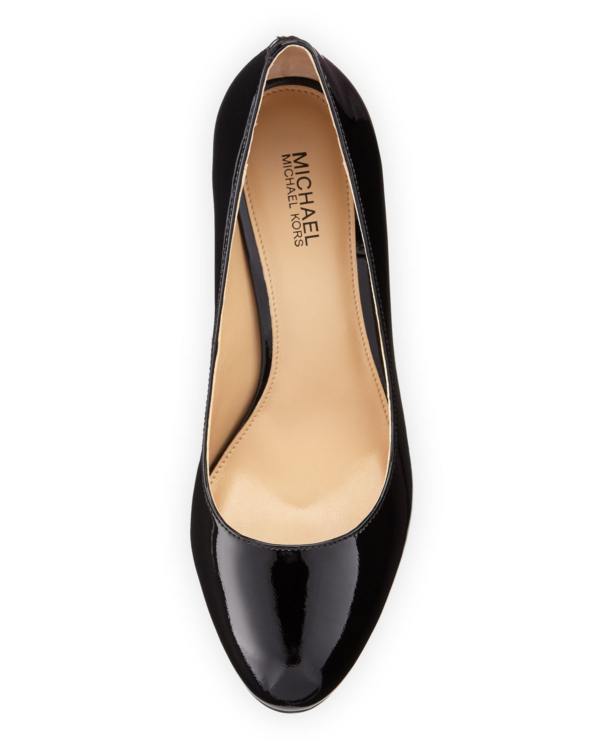 Ashby Patent Almond-Toe Pump, Black