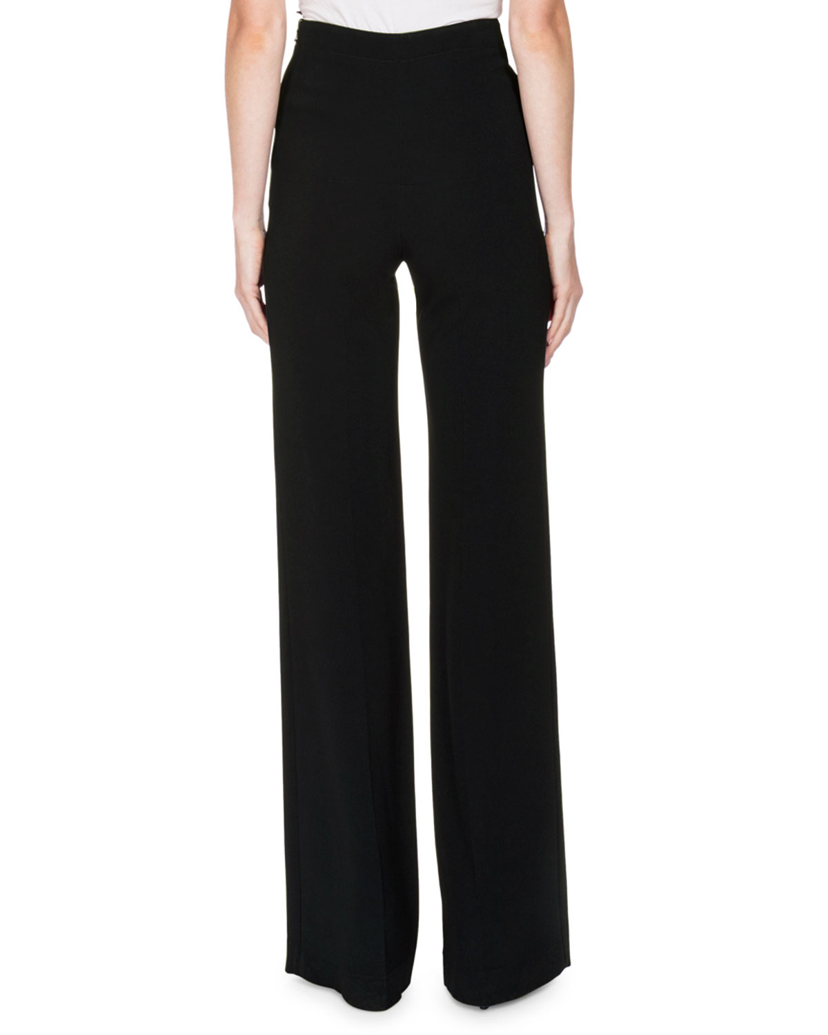 Axon High-Waist Wide-Leg Pants, Black