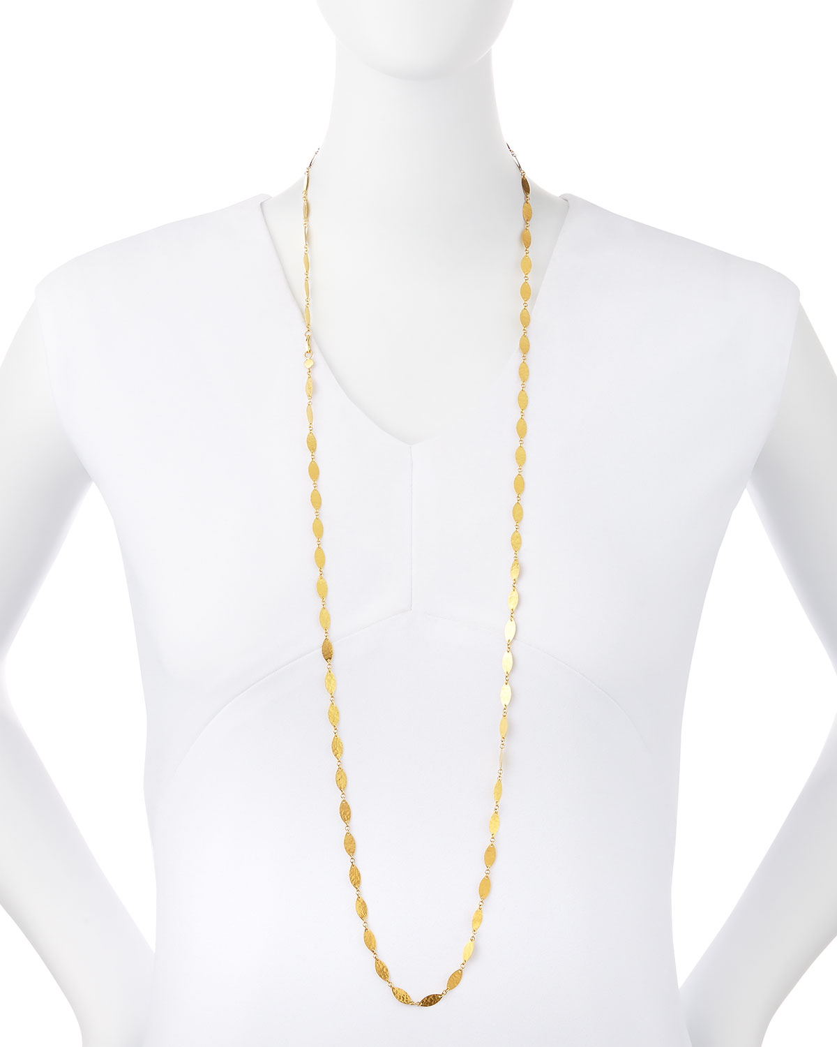 Willow 24k Gold Long Single-Strand Necklace, 40"