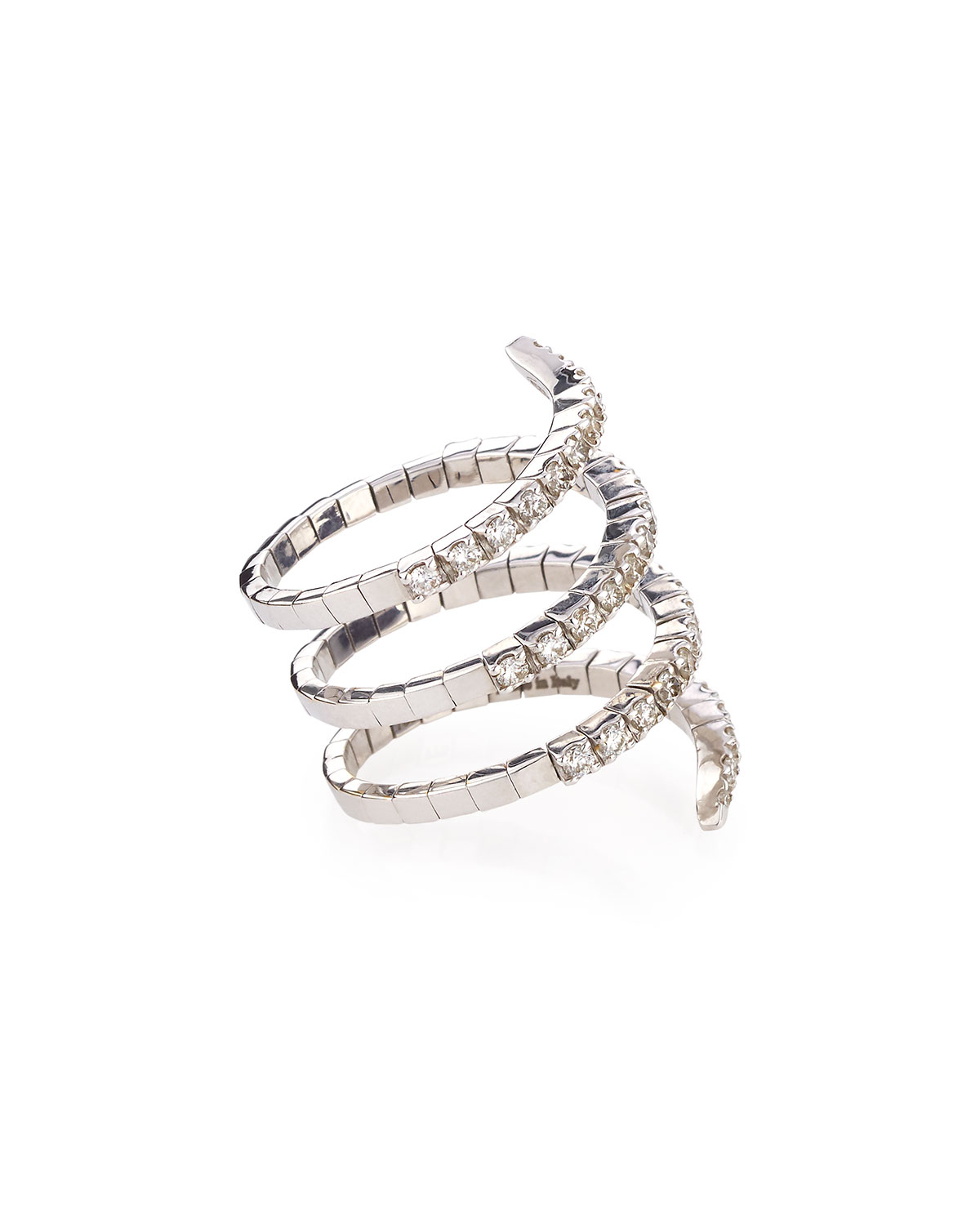 Magic Snake 18k White Gold Diamond Ring