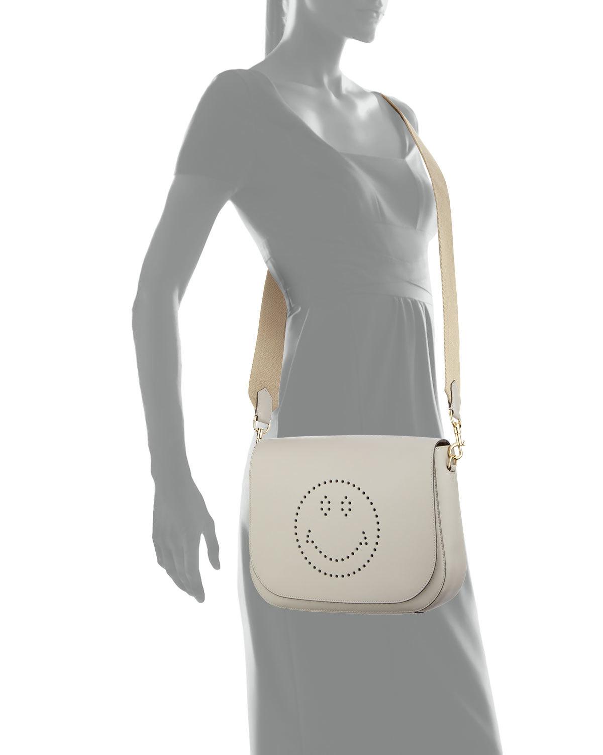 Ebury Satchel Smiley Shoulder Bag, Light Gray