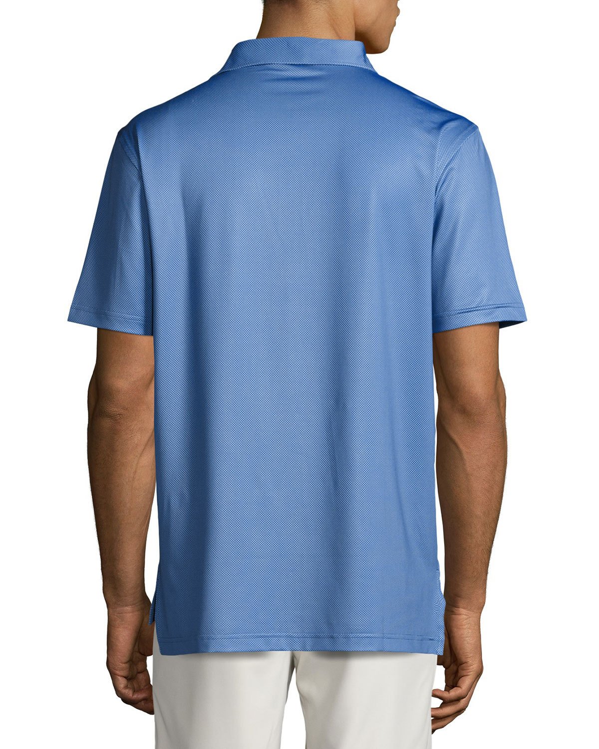 Sean Pointer Mini-Dot Jersey Polo Shirt, Smoke
