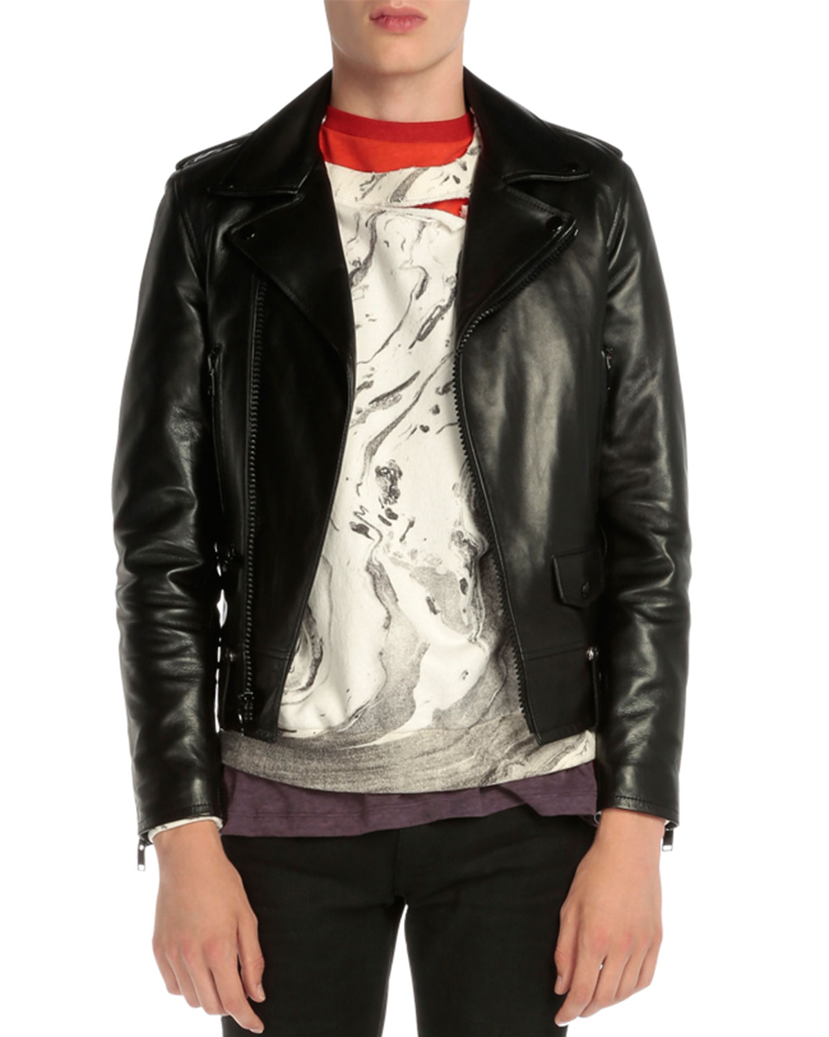 asymmetricalzipleathermotojacketblack