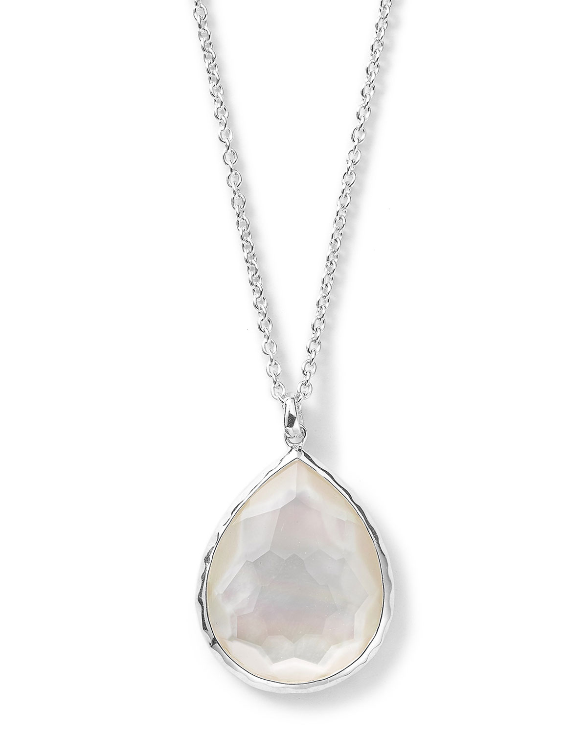 Silver Teardrop Pendant Necklace