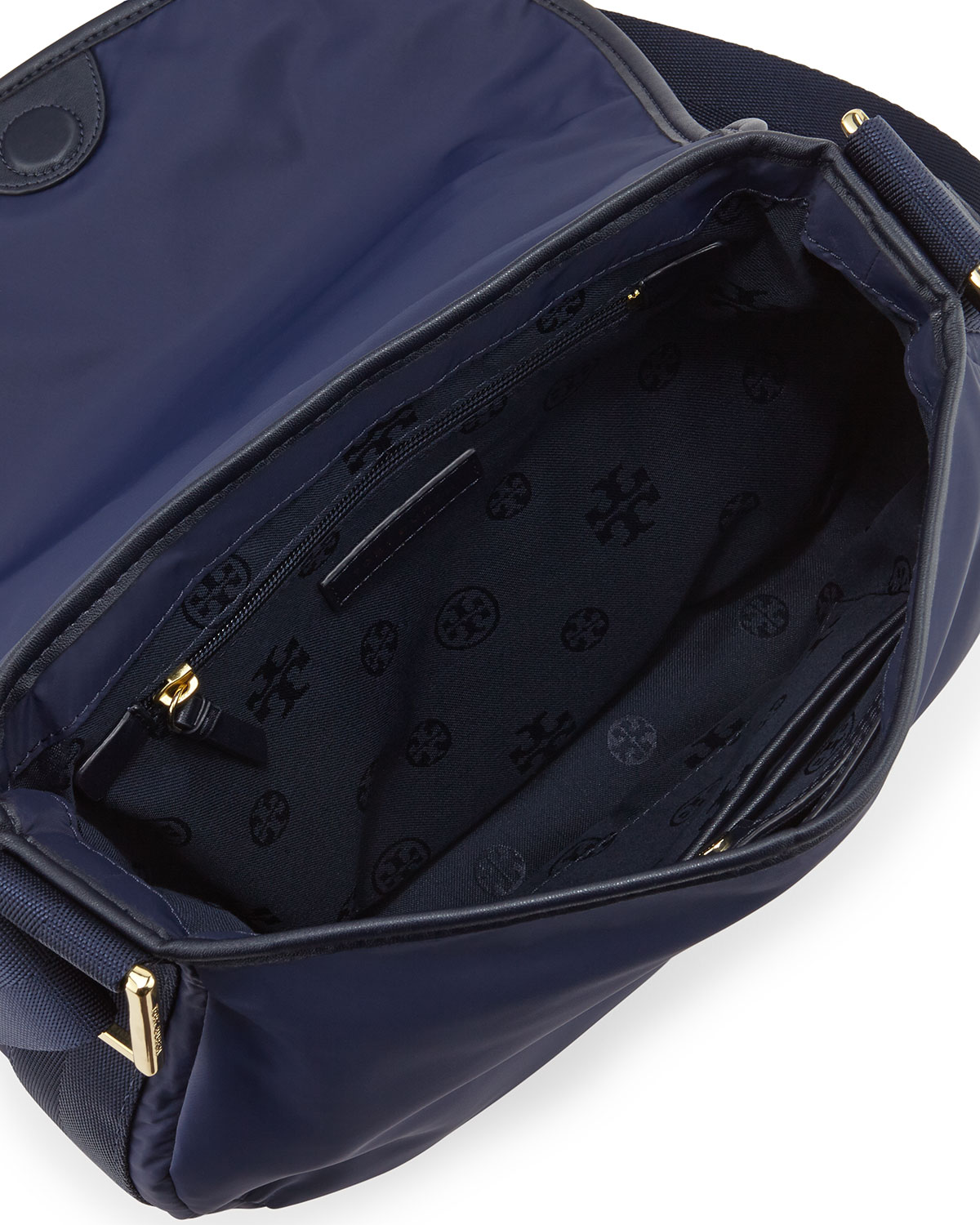 nylon messenger bag, tory navy