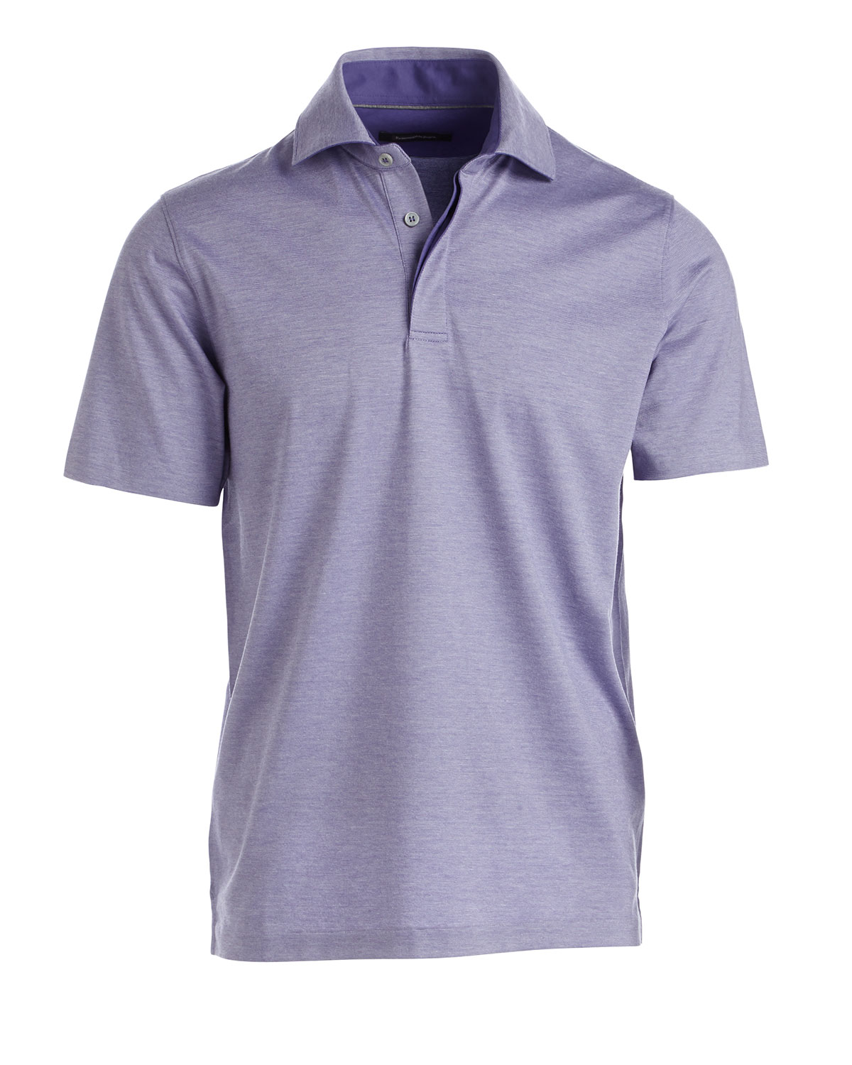 1x1 Knit Polo Shirt, Lavender