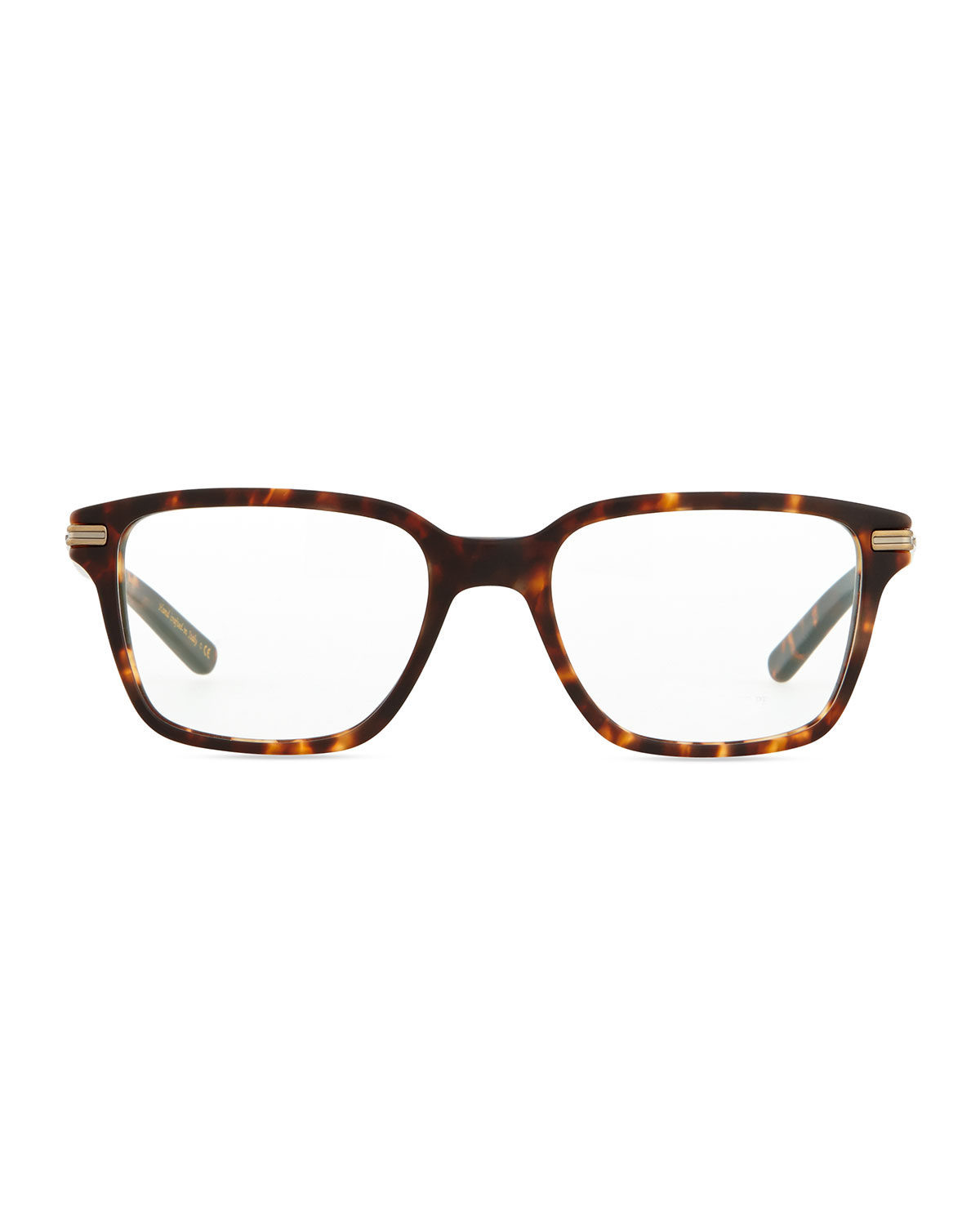 Men's Stone Rectangle Fashion Glasses, Matte Sable Tortoise 