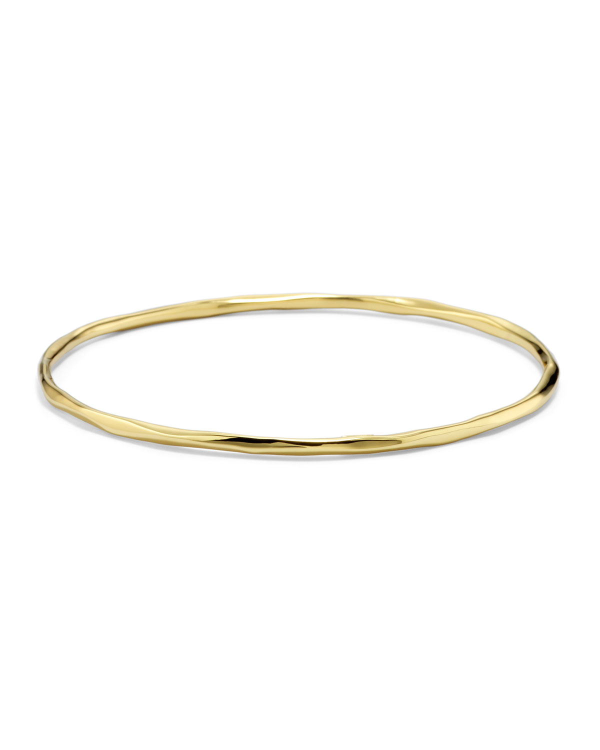 18K Gold Glamazon Thin Faceted Bangle