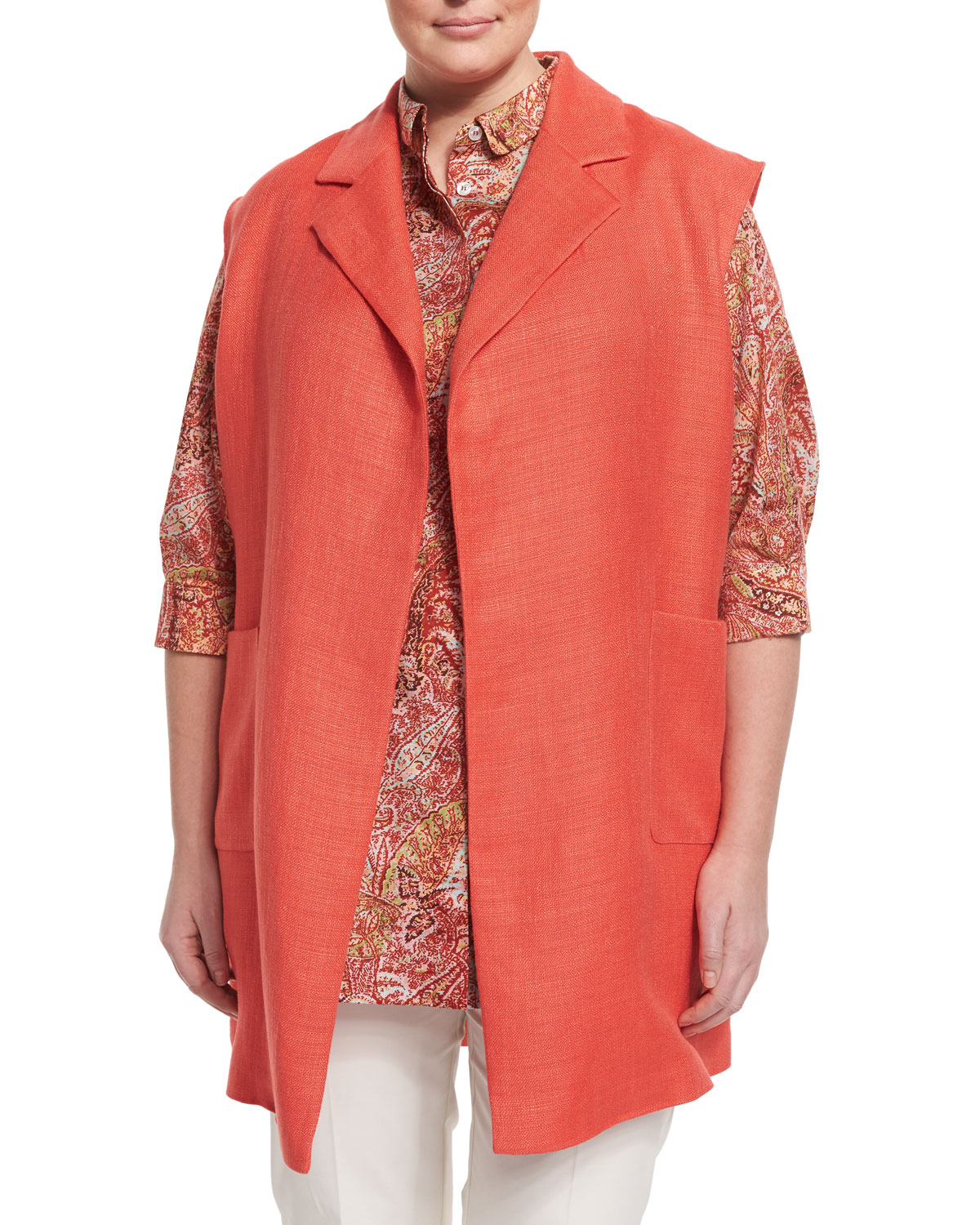 Grano Woven Vest, Plus Size  