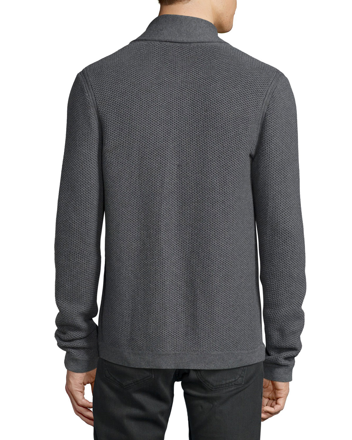 Standard Issue Avery Shawl-Collar Knit Cardigan, Charcoal