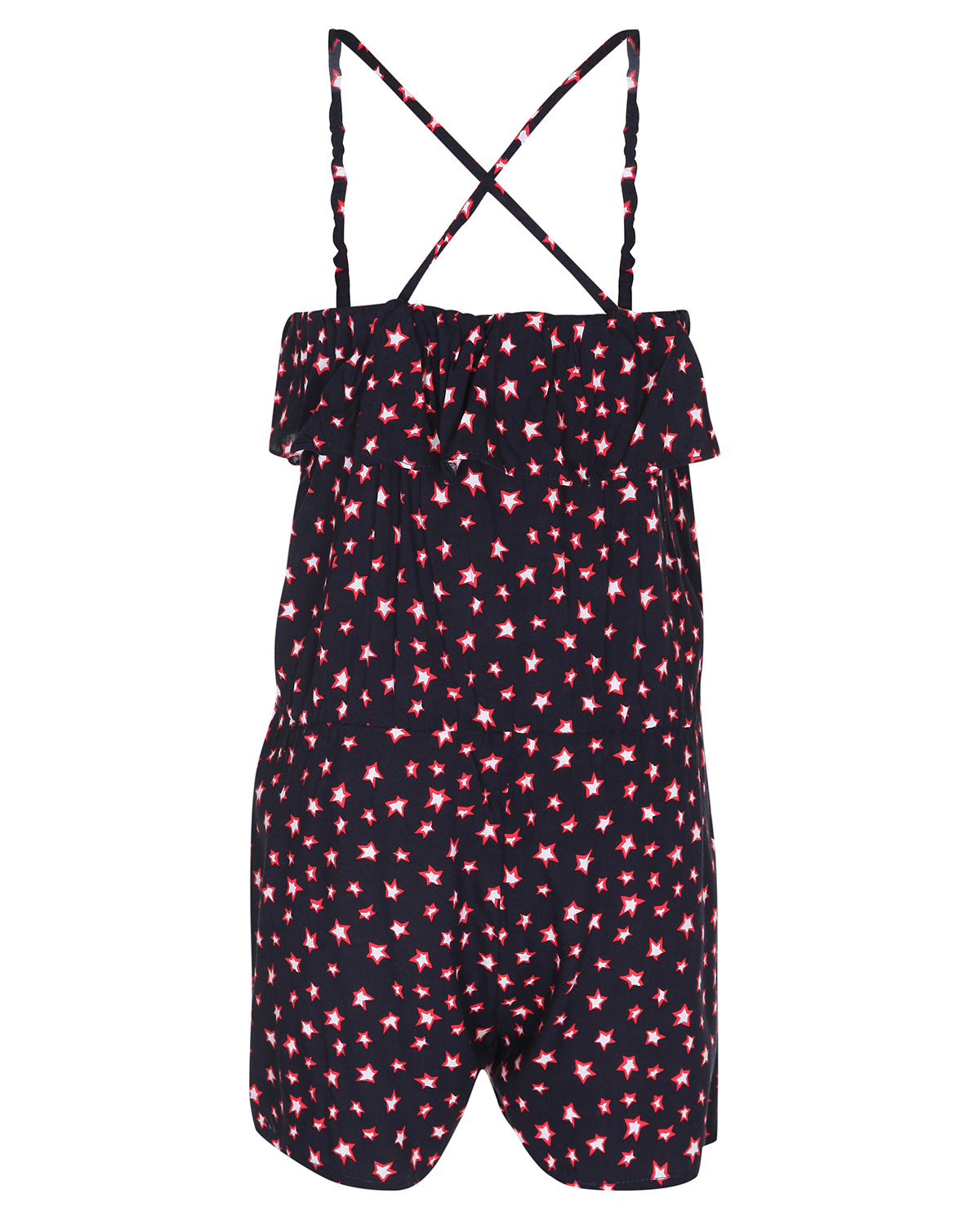 Angelina Stretch Jersey Star Romper, Blue, Size 3T-14