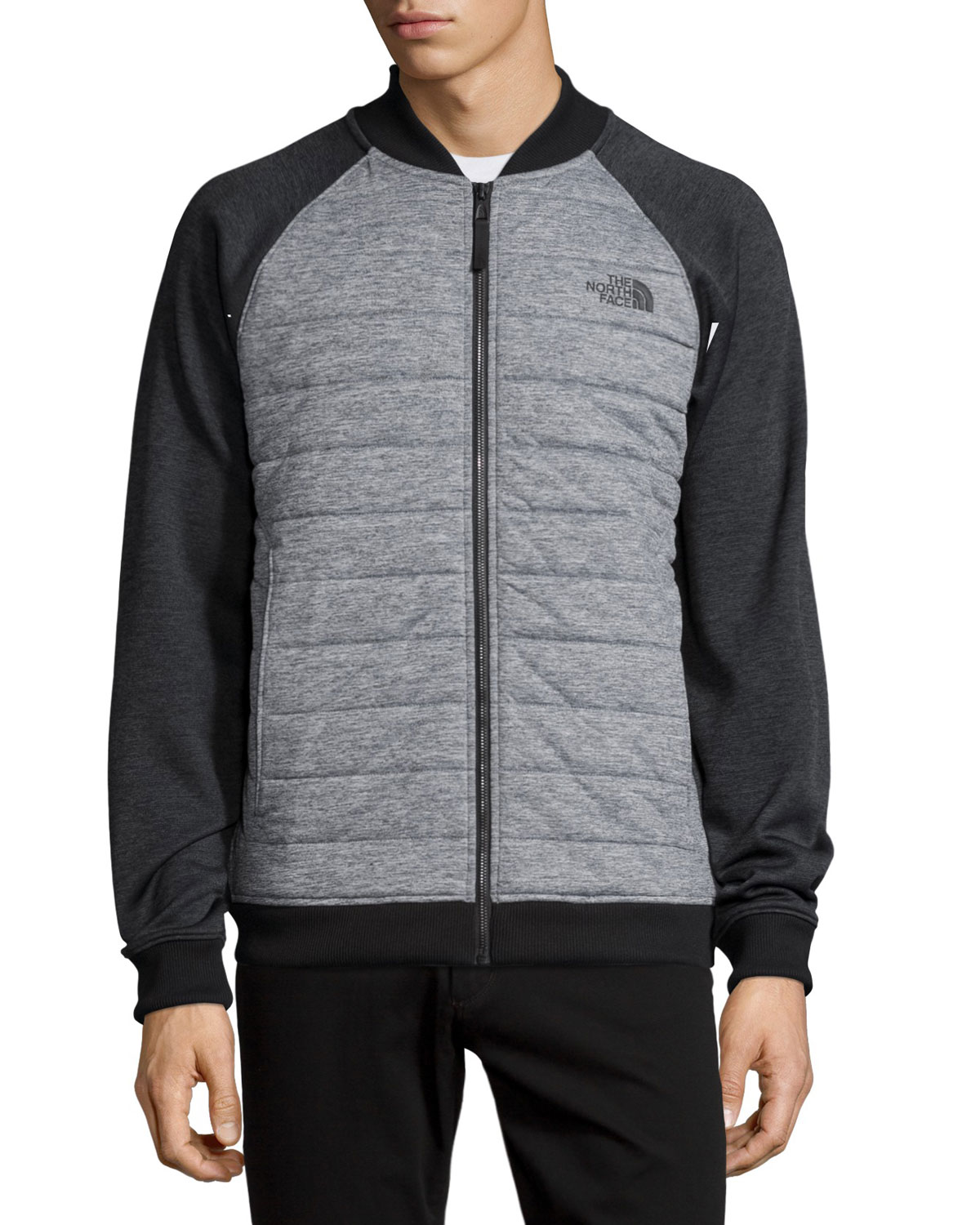 Norris Insulated Quilted Jacket, Black/Gray