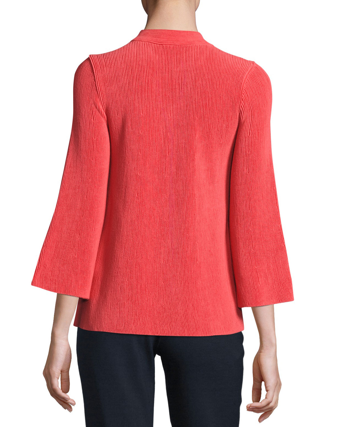 Lisse Trapeze-Sleeve Zip Jacket, Matisse Red