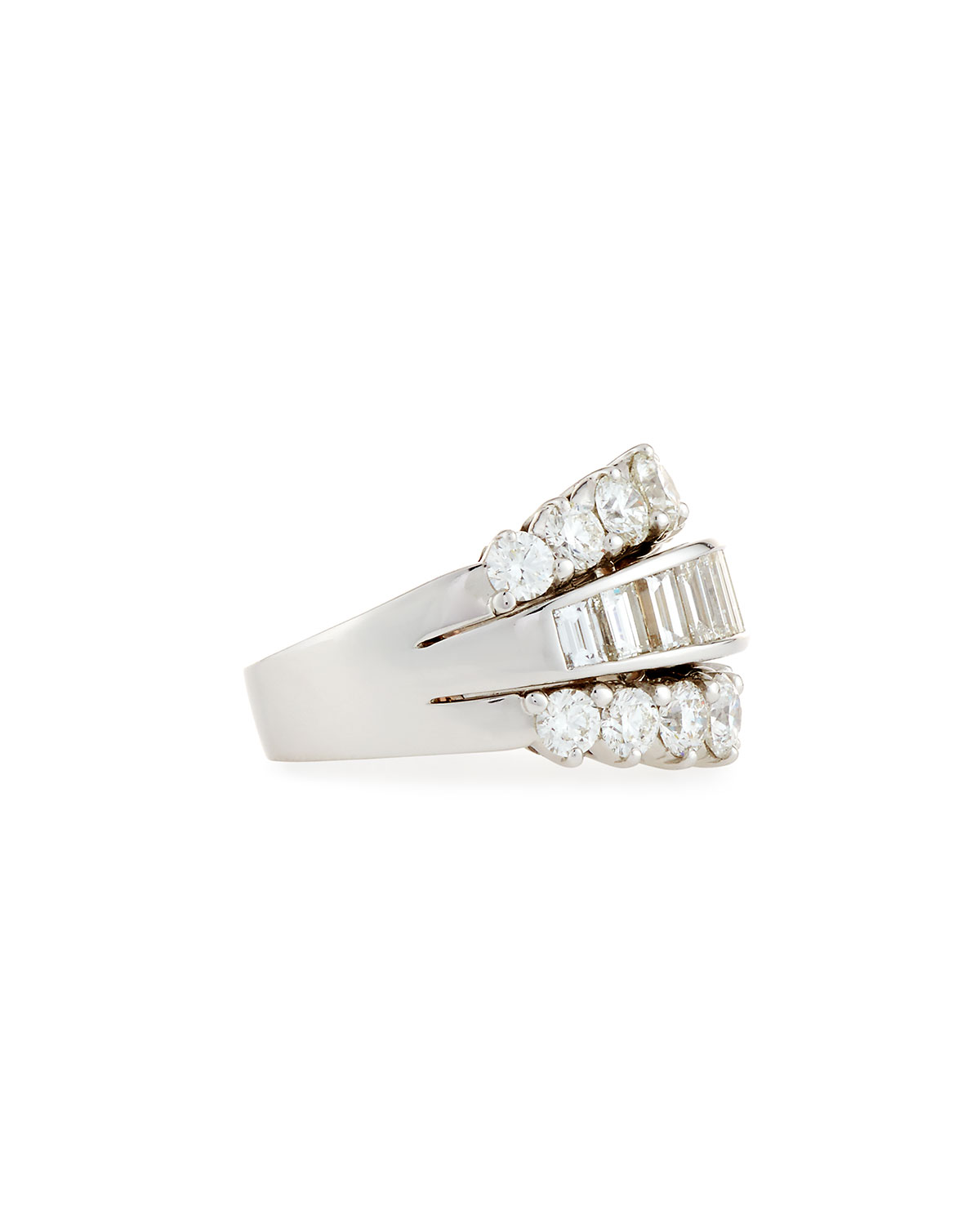 baguette & round diamond ring, 4.37 tdcw