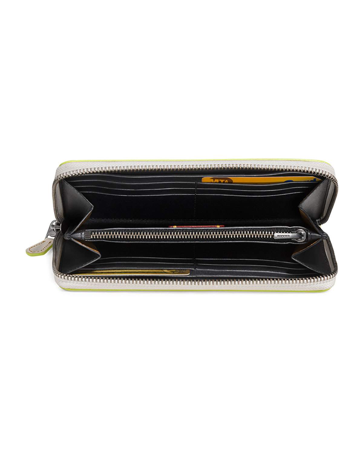 Rocket Accordion Zip Wallet, White