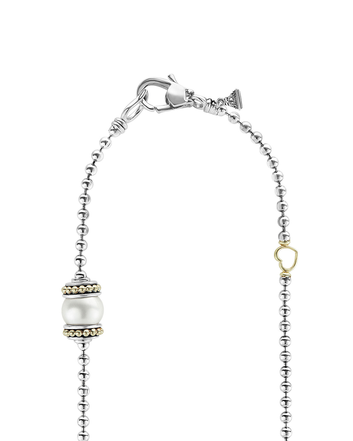 Luna 9mm Pearl Link Station Necklace, 36"