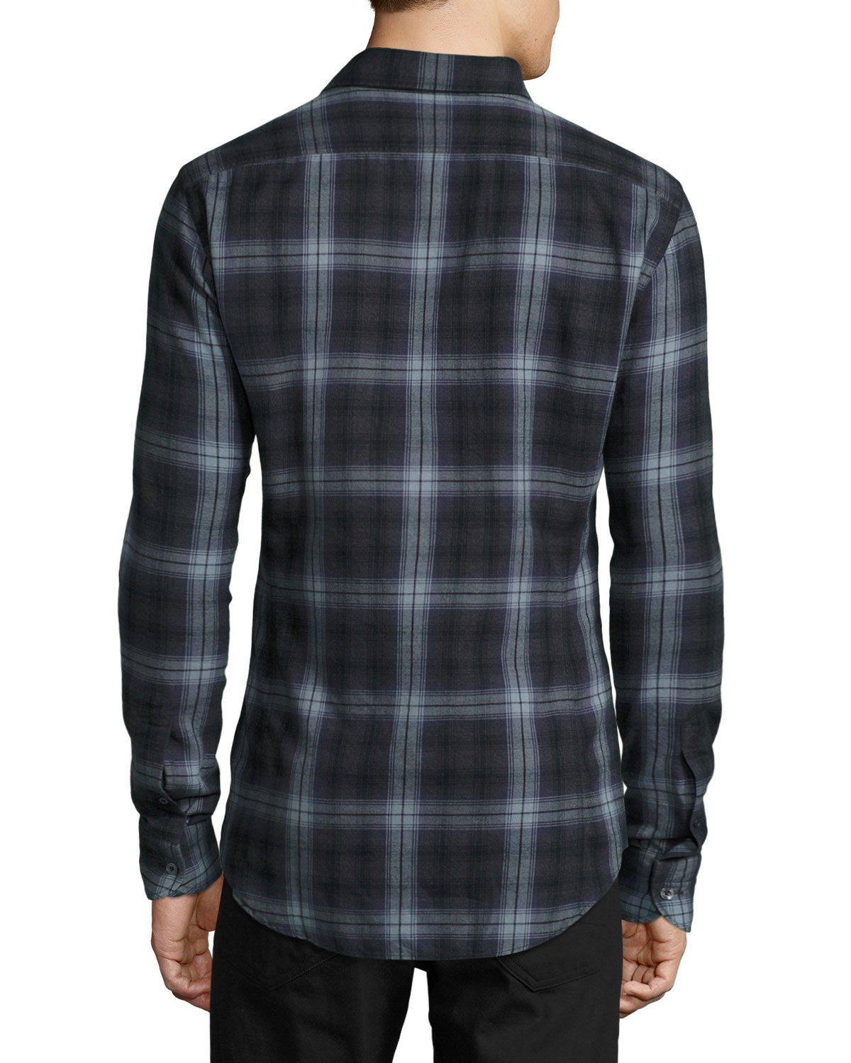 Brushed Check Shirt, Gray