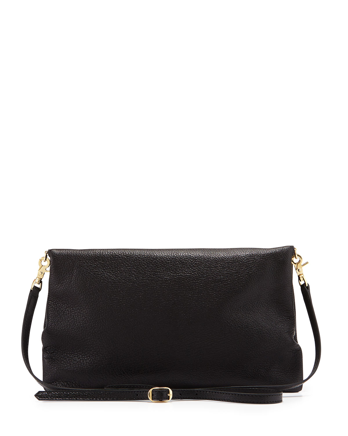 Metallic Edge Envelope Crossbody Bag, Black