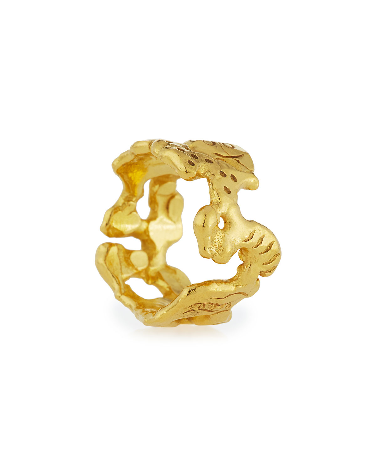 Mahie Forever 22K Gold Carved Ring